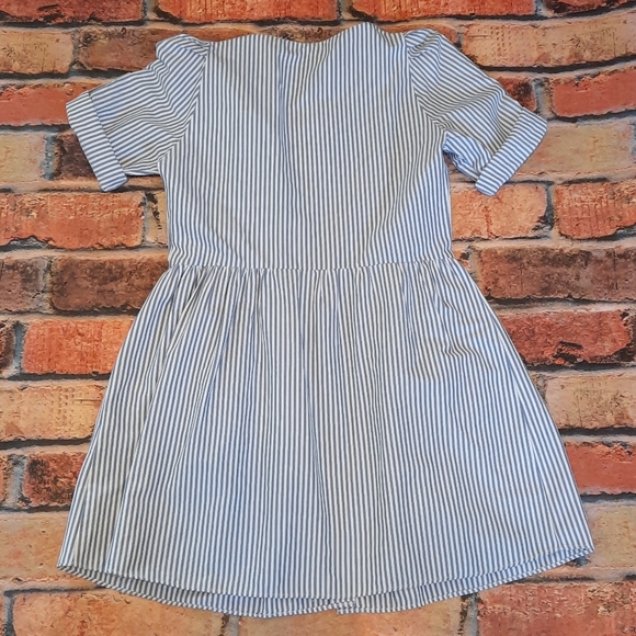 Zara trf collection Striped Button down Cotton Blend Front Mini Short Dress - Picture 3 of 5
